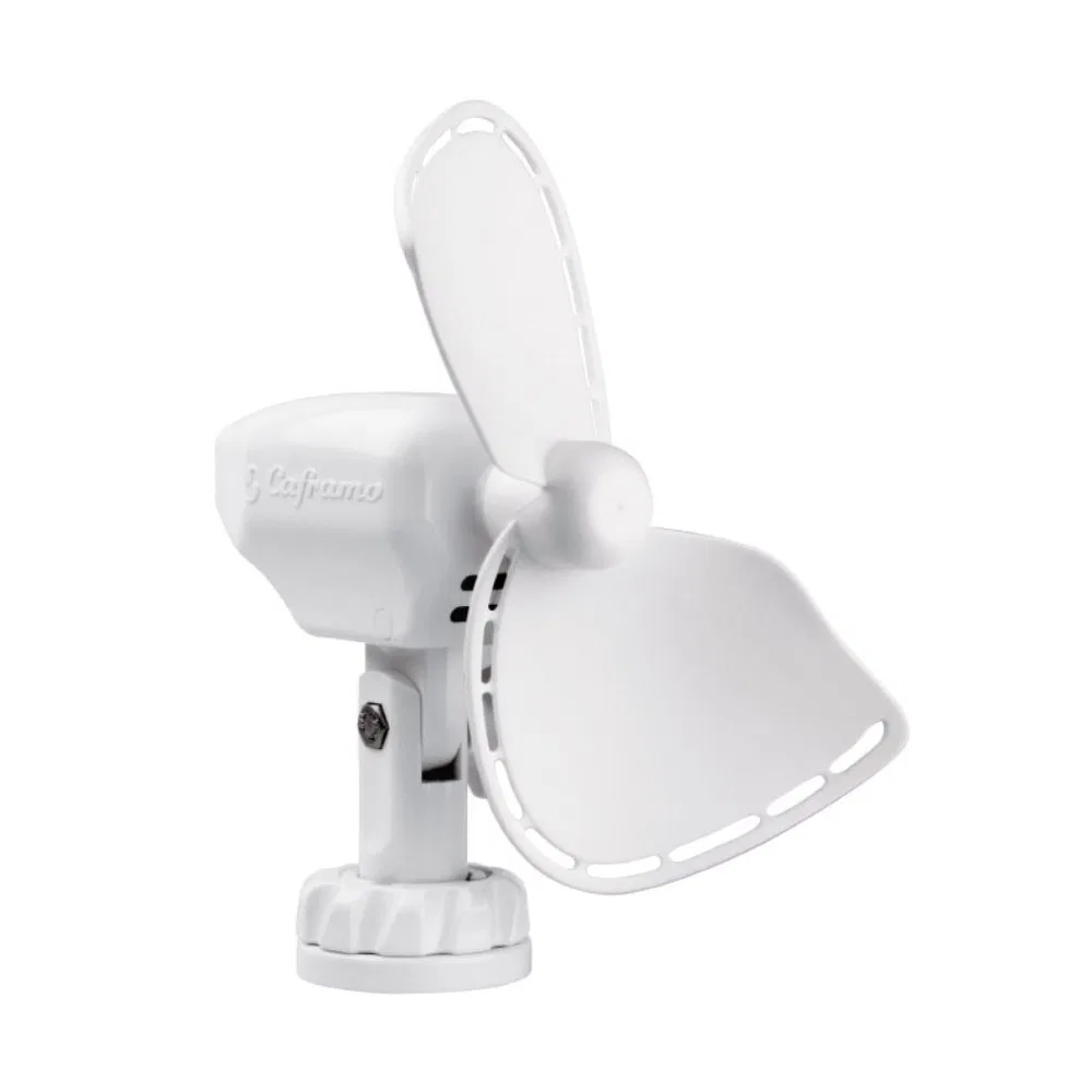 747DCWCS – CAFRAMO Fan, 7 Inch 2 Speed 12 Volt 1.4 Pounds White Lighter Plug With Six Foot Cord/ Suction Cup Mount Gr...